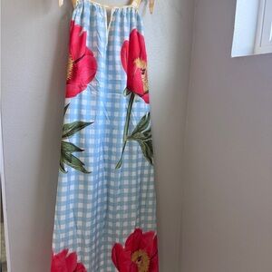 Floral Blue and Pink womans Dress